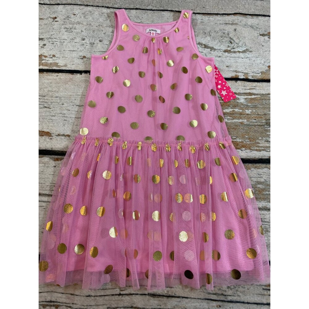 Fab Kids Pink Polka Dot Dress NWT